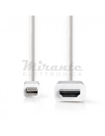 NEDIS - Cavetto MINI Displayport a HDMI 2mt, Bianco