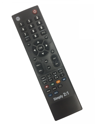 Elcart - Telecomando Universale Simply 2in1 Per Tv, Decoder, Dvd/Blu Ray, Box Multimediali