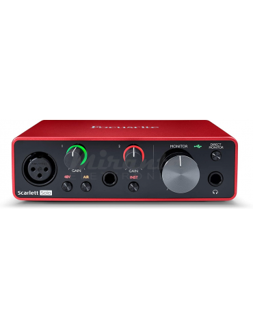Focusrite MOSC0024 Scarlett Solo 3rd Gen - Interfaccia audio USB da 2 ingressi e 2 uscite, Chitarra/Basso