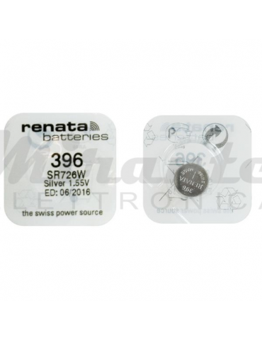 Renata 396 (SR726W) Batteria Pulsante Ossido di Argento 1.55V