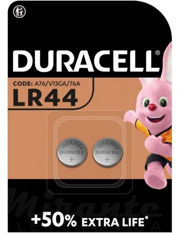 Duracell - LR44, Batteria Bottone Alcalino 1.5V,